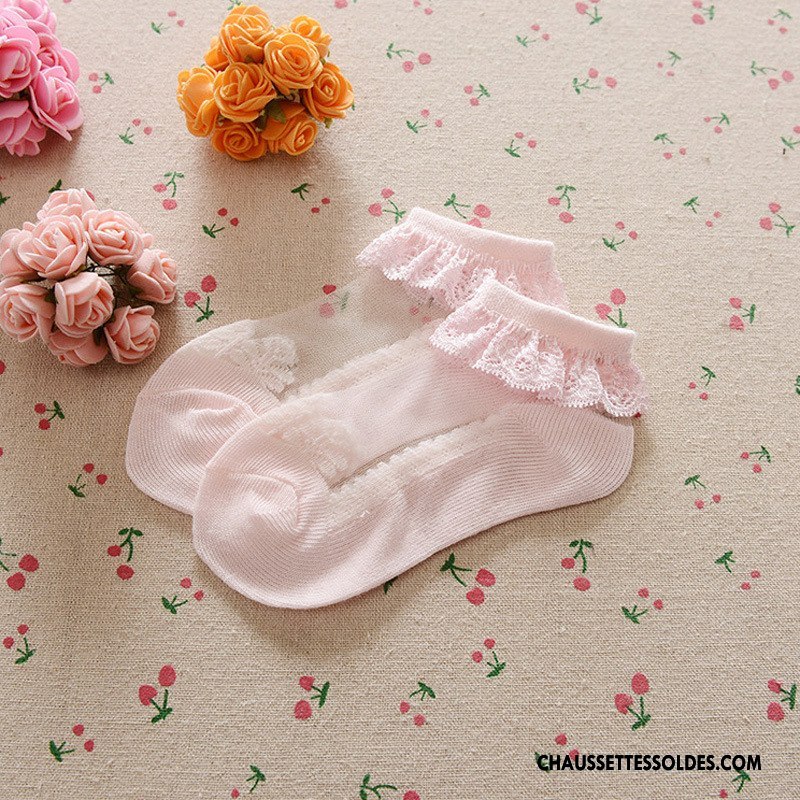 Bas Bas De Soie Fille Chaussette Courte Cristal Enfant Doux Dentelle Chaussette De Noël Jaune