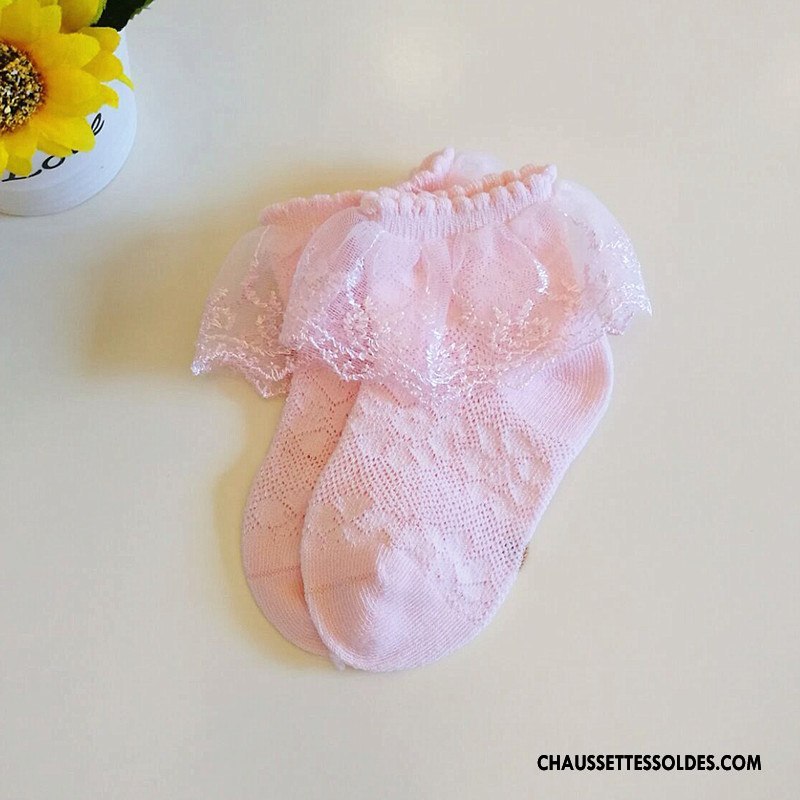 Bas Bas De Soie Fille Chaussette Dentelle Enfant Printemps Princesse Bébé Jaune