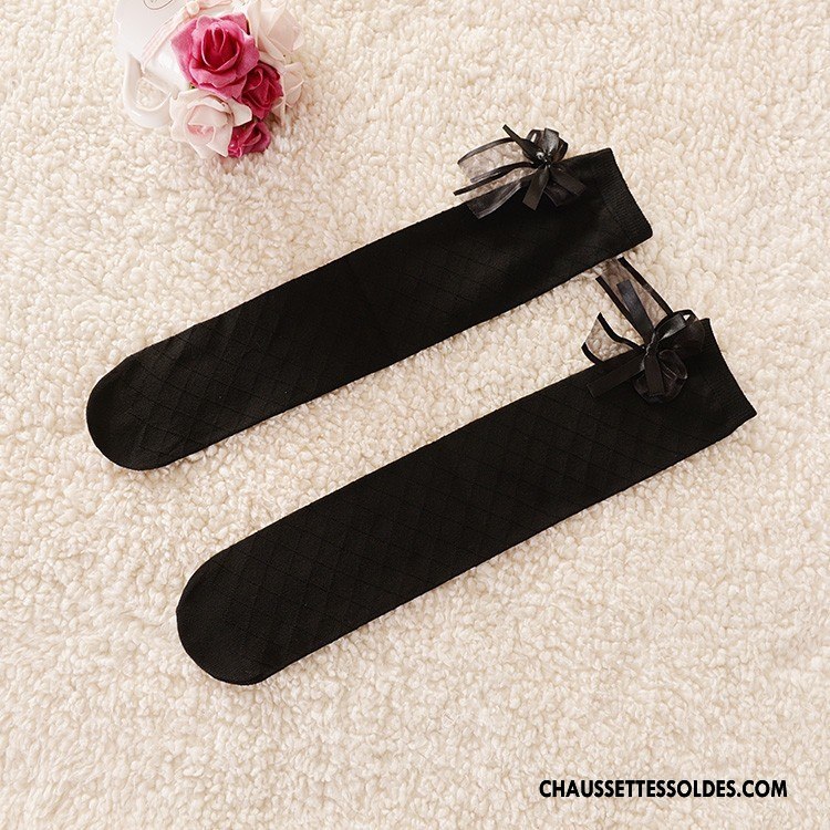 Bas Bas De Soie Fille Chaussettes En Coton Princesse Printemps Papillon Milieu Enfant Rose