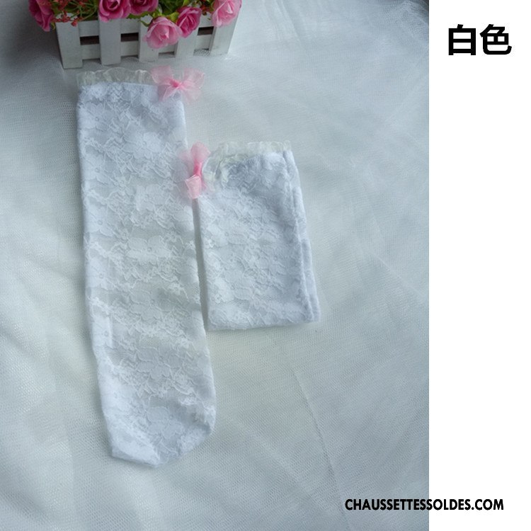 Bas Bas De Soie Fille Dentelle Enfant Chaussette Milieu Été Princesse Vert