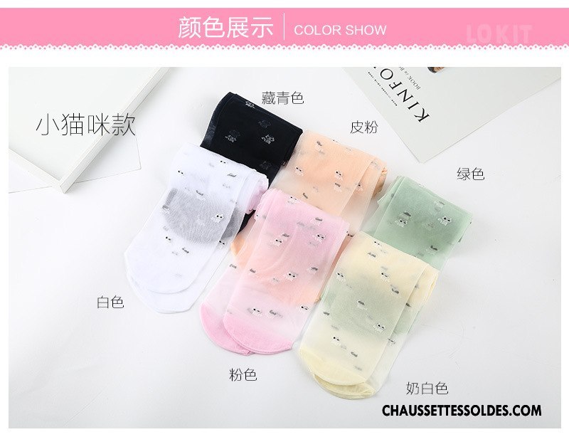 Bas Bas De Soie Fille Enfant Femme Collant Panty Très Mince Invisible Été Blanc
