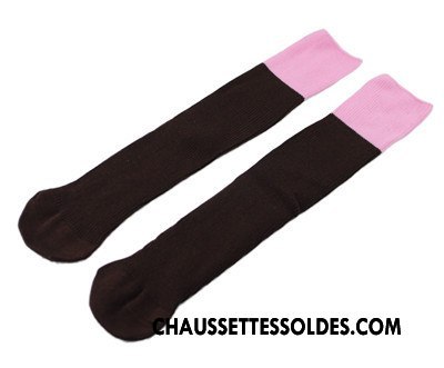 Bas Bas De Soie Fille L'automne Le Nouveau Chaussette Enfant Bébé Printemps Bordeaux Couleur De Contraste