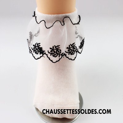 Bas Bas De Soie Fille Matelassé Printemps Chaussette Enfant Courte L'automne Blanc