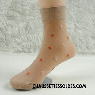 Bas Bas De Soie Fille Transparent Femme Légère Gros Chaussette Courte Enfant Coloré Blanc