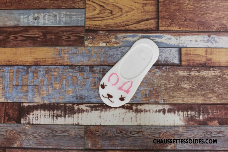 Chaussette Basse Femme 100% Coton Dessin Animé Chaussette Basse Coupée Invisible Le Nouveau Charmant Gris Clair