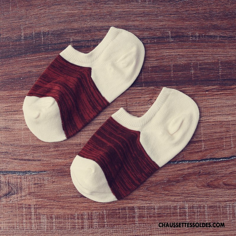 Chaussette Basse Femme 100% Coton Style National Chaussette Courte Personnalité Le Nouveau Dame Couleurs Mixtes Vert