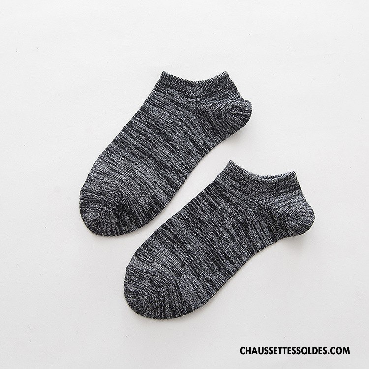 Chaussette Basse Femme Absorber La Sueur Le Nouveau Coton Respirant Invisible Chaussette Basse Coupée Gris Clair