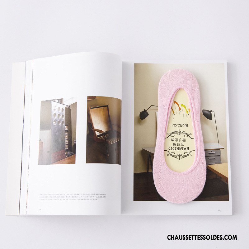 Chaussette Basse Femme Anti-off Silicone Invisible Été Très Mince Bambou Couleurs De Bonbons Bleu