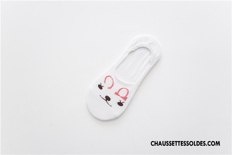Chaussette Basse Femme Antidérapant Charmant Le Nouveau Silicone Coton Bio Dessin Animé Gris
