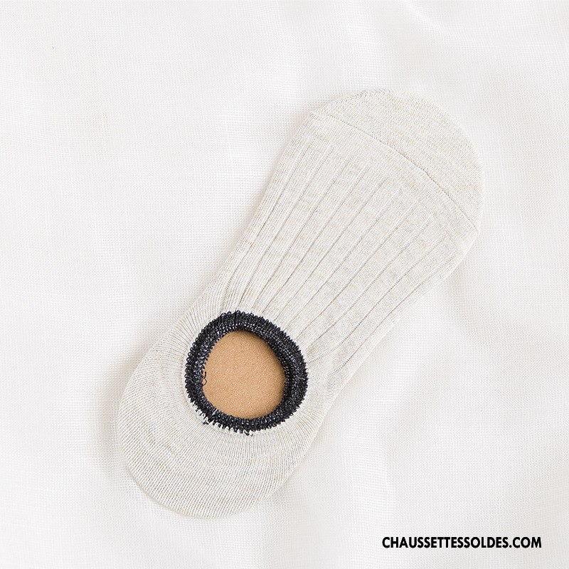 Chaussette Basse Femme Antidérapant Chaussettes En Coton Dame Rétro Invisible Silicone Bleu Or Clair