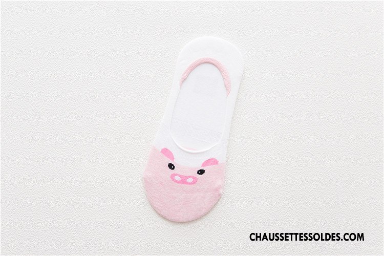 Chaussette Basse Femme Antidérapant Dessin Animé Le Nouveau Petit Animal Invisible Jaune
