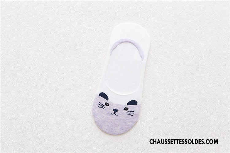 Chaussette Basse Femme Antidérapant Dessin Animé Le Nouveau Petit Animal Invisible Jaune