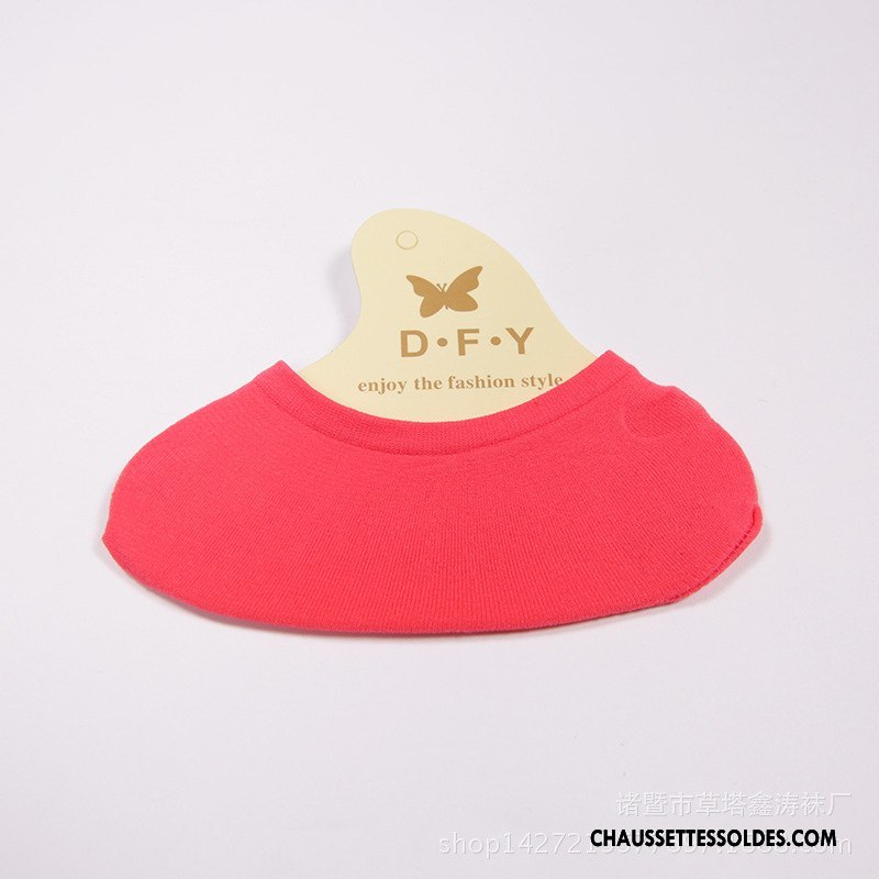 Chaussette Basse Femme Antidérapant Homme Silicone Invisible Chaussette De Noël Enfant Rose Clair