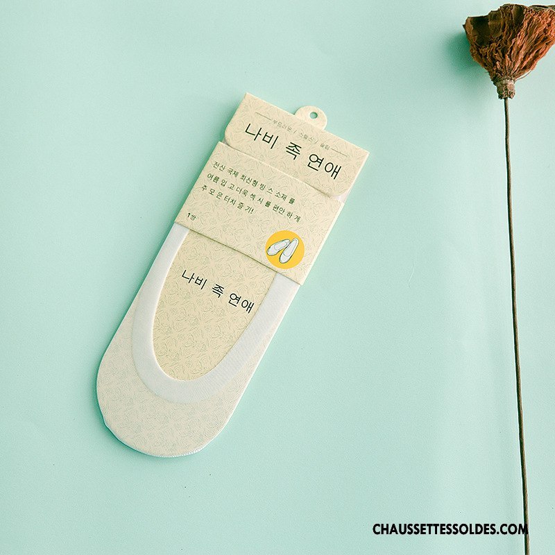 Chaussette Basse Femme Antidérapant Pas De Traces Été Dame Silicone Une Pièce Marron / Brun Clair