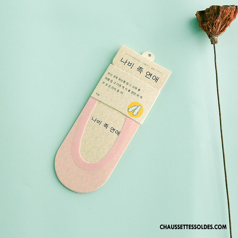 Chaussette Basse Femme Antidérapant Pas De Traces Été Dame Silicone Une Pièce Marron / Brun Clair