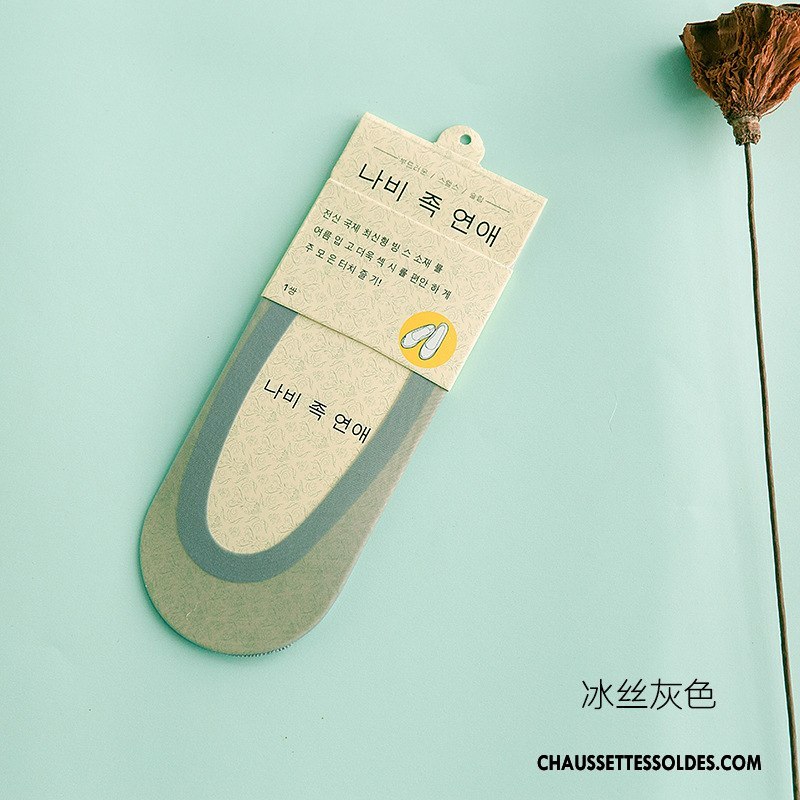 Chaussette Basse Femme Antidérapant Pas De Traces Été Dame Silicone Une Pièce Marron / Brun Clair