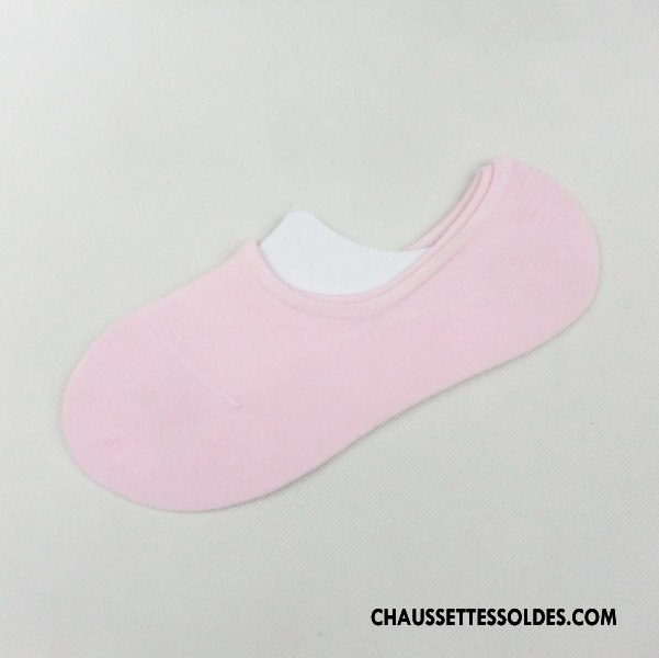Chaussette Basse Femme Antidérapant Été Chaussettes En Coton Dame Silicone Bonbons Pure Jaune Clair