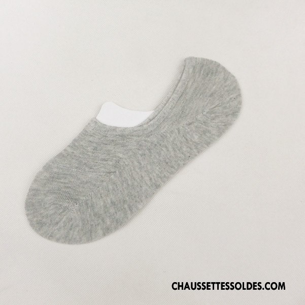 Chaussette Basse Femme Antidérapant Été Chaussettes En Coton Dame Silicone Bonbons Pure Jaune Clair