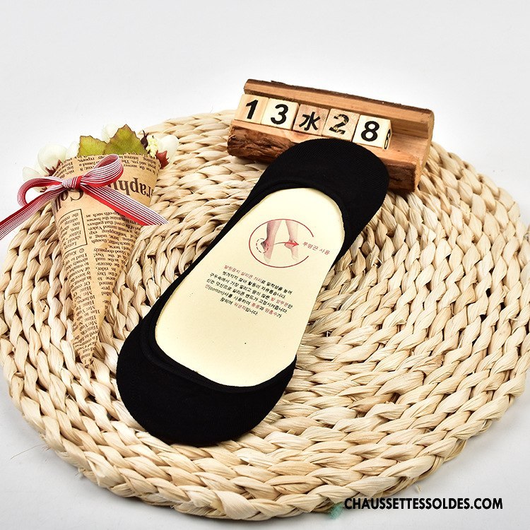 Chaussette Basse Femme Chaussette Basse Coupée Absorber La Sueur Le Nouveau Printemps Été Invisible Pure Vert Clair