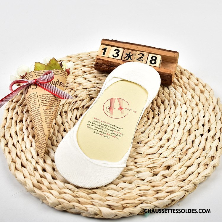 Chaussette Basse Femme Chaussette Basse Coupée Absorber La Sueur Le Nouveau Printemps Été Invisible Pure Vert Clair