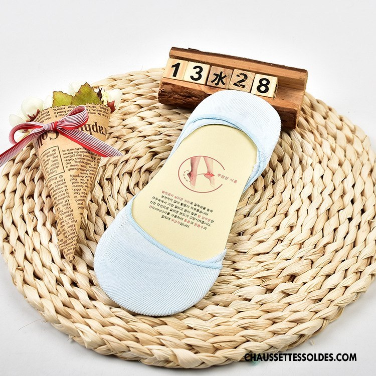 Chaussette Basse Femme Chaussette Basse Coupée Absorber La Sueur Le Nouveau Printemps Été Invisible Pure Vert Clair