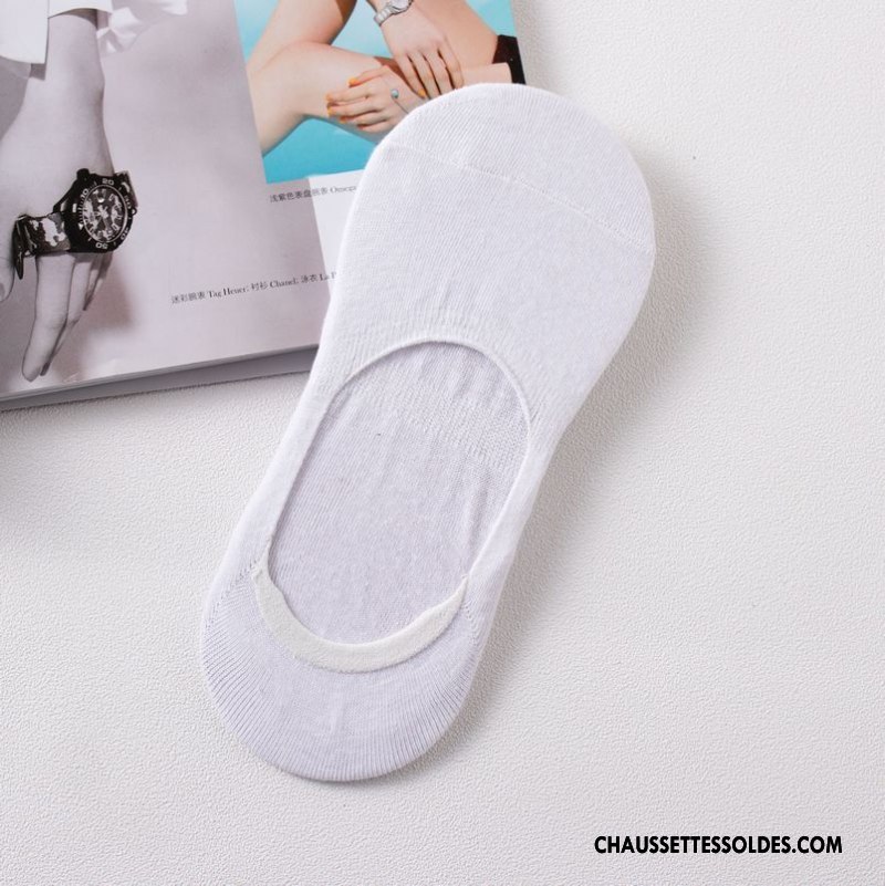 Chaussette Basse Femme Chaussette Basse Coupée Dame Matelassé Invisible Pure Noir