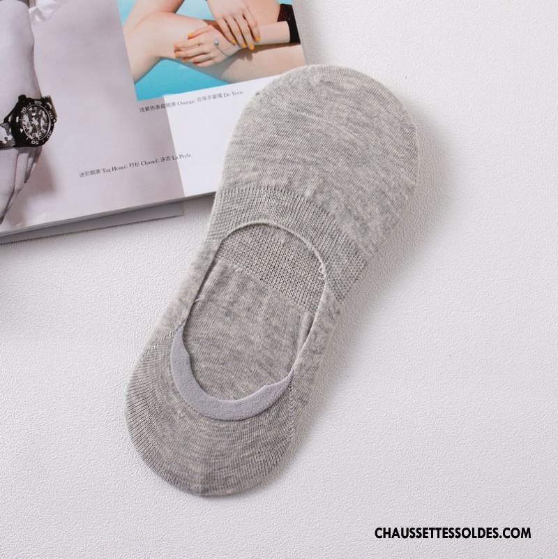 Chaussette Basse Femme Chaussette Basse Coupée Dame Matelassé Invisible Pure Noir