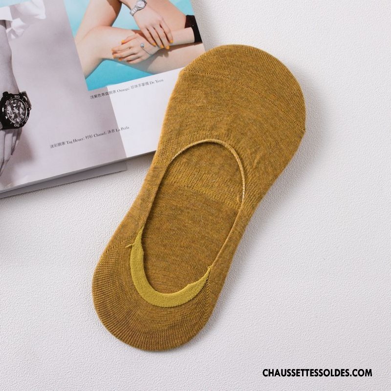 Chaussette Basse Femme Chaussette Basse Coupée Dame Matelassé Invisible Pure Noir