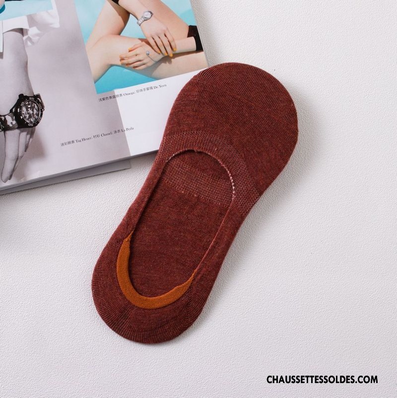 Chaussette Basse Femme Chaussette Basse Coupée Dame Matelassé Invisible Pure Noir