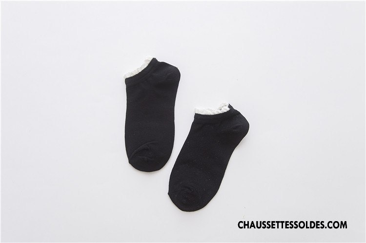 Chaussette Basse Femme Chaussette Basse Coupée Dentelle Le Nouveau Chaussette Courte 100% Coton Style Chaud Couleurs De Bonbons Pure Jaune