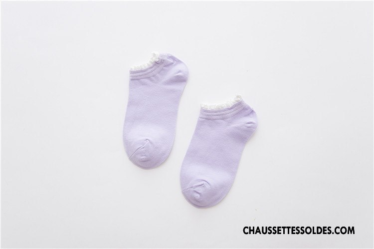 Chaussette Basse Femme Chaussette Basse Coupée Dentelle Le Nouveau Chaussette Courte 100% Coton Style Chaud Couleurs De Bonbons Pure Jaune
