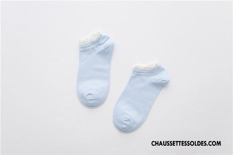 Chaussette Basse Femme Chaussette Basse Coupée Dentelle Le Nouveau Chaussette Courte 100% Coton Style Chaud Couleurs De Bonbons Pure Jaune