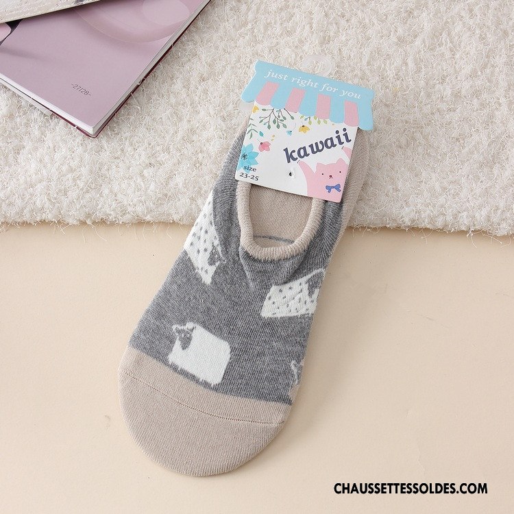 Chaussette Basse Femme Chaussette Basse Coupée Dessin Animé Le Nouveau Bleu