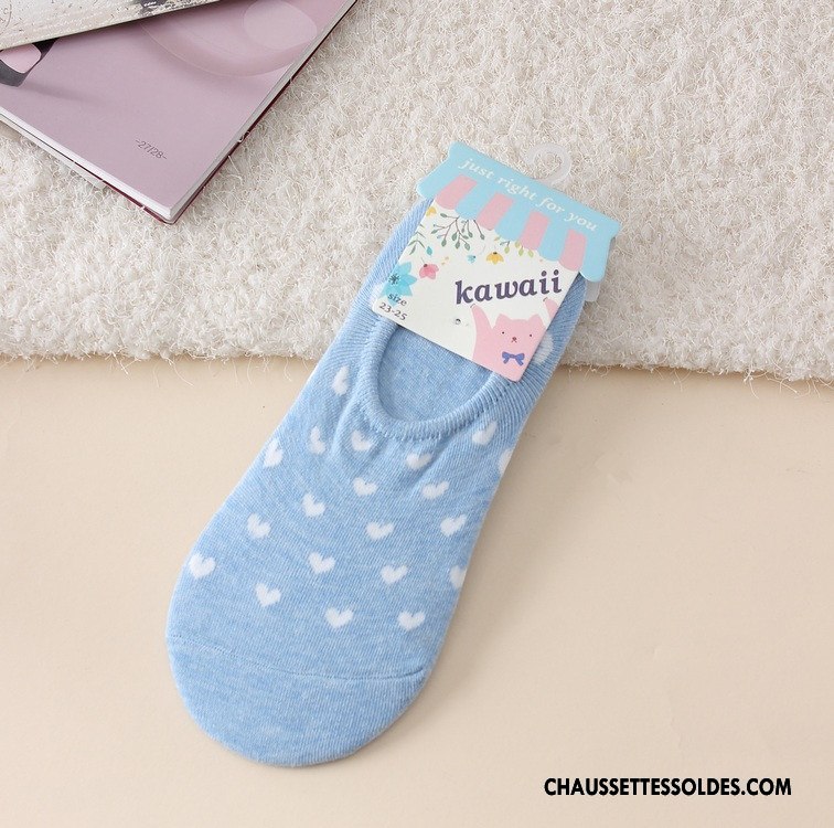 Chaussette Basse Femme Chaussette Basse Coupée Dessin Animé Le Nouveau Bleu