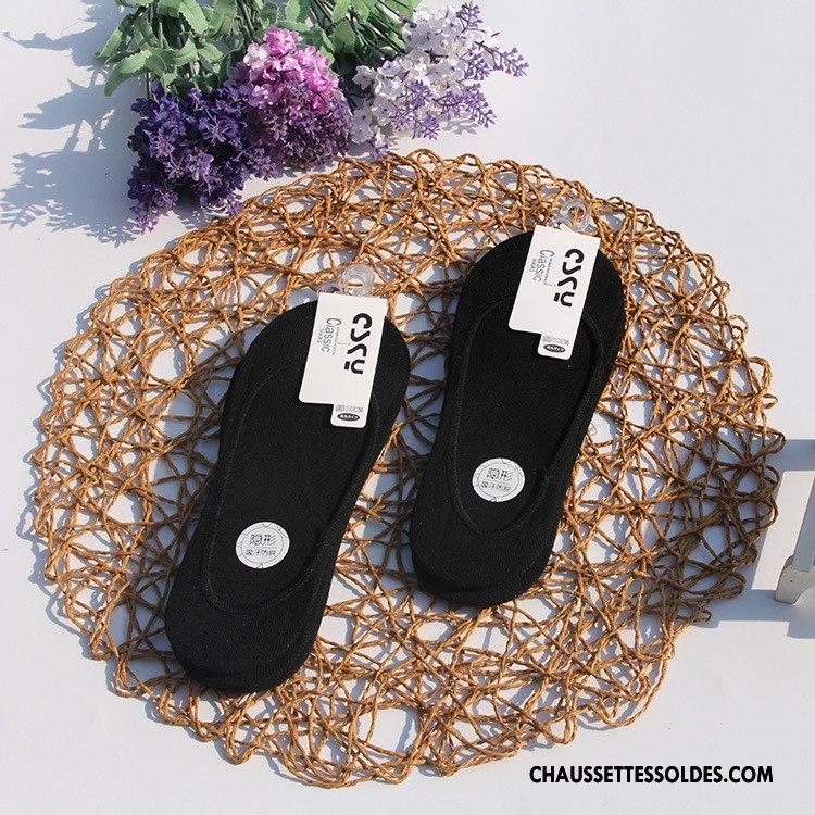 Chaussette Basse Femme Chaussette Basse Coupée Le Nouveau Chaussettes En Coton Petit Dame Silicone Blanc Clair
