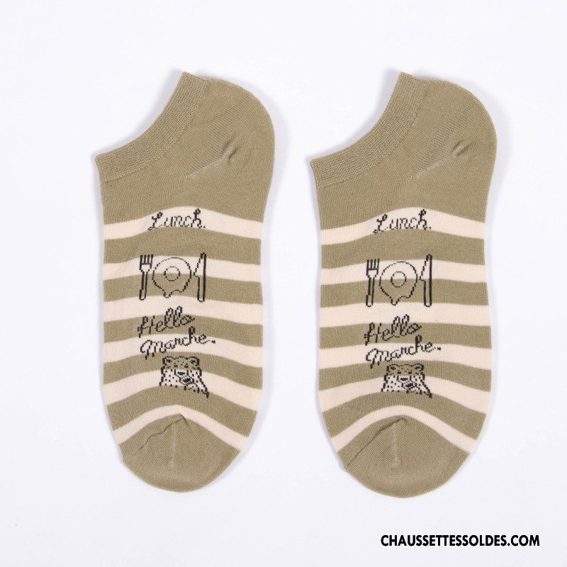 Chaussette Basse Femme Chaussette Basse Coupée Le Nouveau Coton Marron / Brun