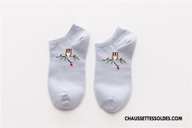 Chaussette Basse Femme Chaussette Basse Coupée Nouveau Le Nouveau L'automne Simple Hiver Bleu Clair