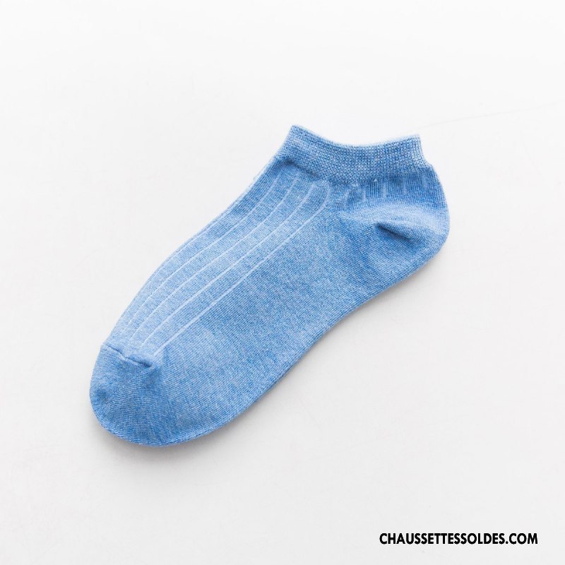 Chaussette Basse Femme Chaussette Basse Coupée Plaine Dame Matelassé Été Printemps Bleu Clair