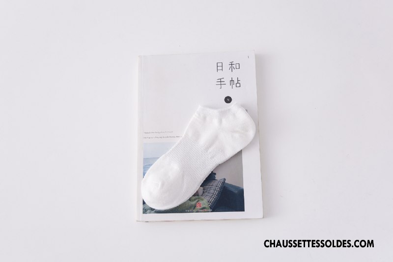 Chaussette Basse Femme Chaussette Basse Coupée Été Chaussette Courte Plaine 100% Coton Frais Pure Vert Clair