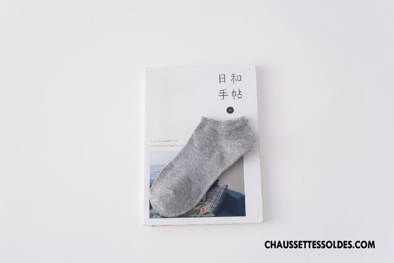 Chaussette Basse Femme Chaussette Basse Coupée Été Chaussette Courte Plaine 100% Coton Frais Pure Vert Clair