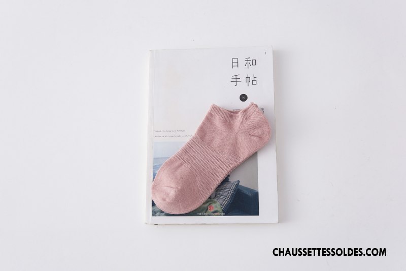 Chaussette Basse Femme Chaussette Basse Coupée Été Chaussette Courte Plaine 100% Coton Frais Pure Vert Clair