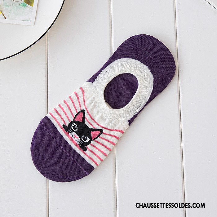Chaussette Basse Femme Chaussette Courte 100% Coton Le Nouveau Chaussette Basse Coupée Antidérapant Invisible Bordeaux