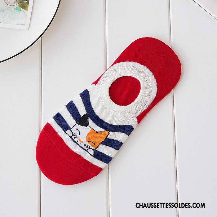 Chaussette Basse Femme Chaussette Courte 100% Coton Le Nouveau Chaussette Basse Coupée Antidérapant Invisible Bordeaux