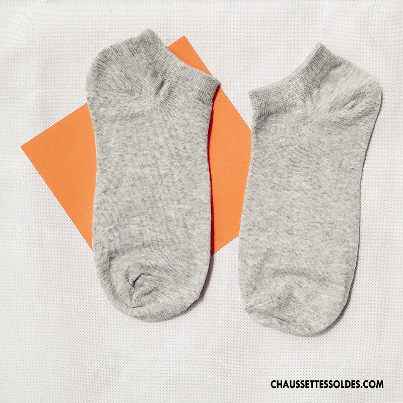 Chaussette Basse Femme Chaussette Courte Nouvelles Arrivées Chaussette Basse Coupée Tous Les Assortis Homme Lovers Pure Gris Clair