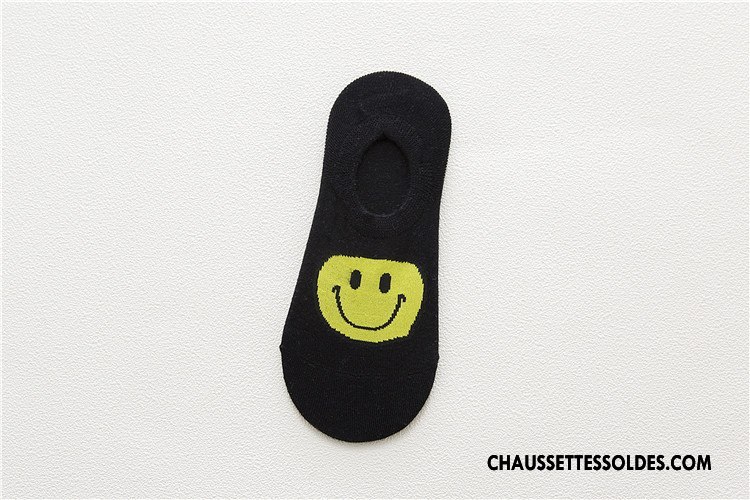 Chaussette Basse Femme Chaussette Courte Printemps Frais Antidérapant Silicone Invisible Rose