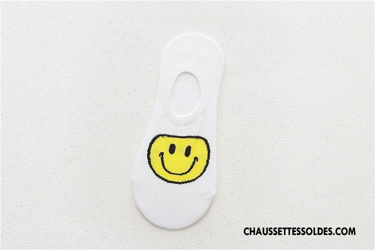 Chaussette Basse Femme Chaussette Courte Printemps Frais Antidérapant Silicone Invisible Rose