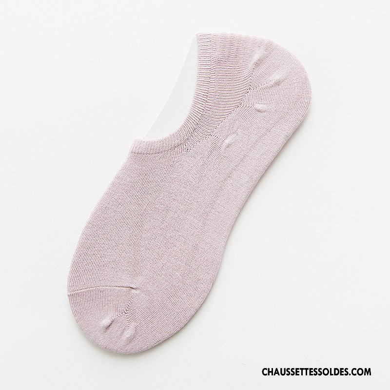 Chaussette Basse Femme Chaussettes En Coton Chaussette Basse Coupée Invisible Matelassé Haute Qualité 100% Coton Pure Blanc