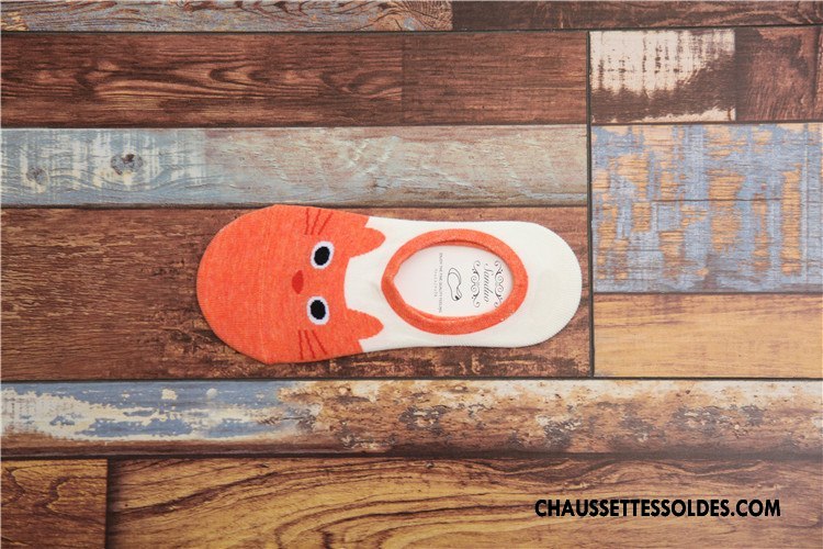Chaussette Basse Femme Chaussettes En Coton Orange Invisible Ultra Mince Nouvelles Arrivées Clair
