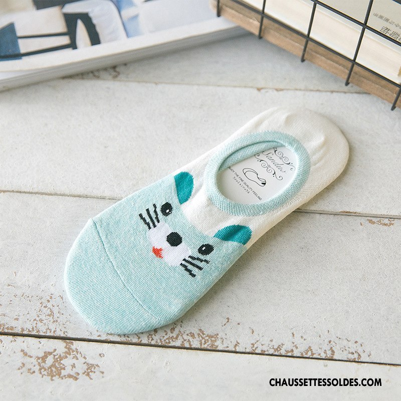 Chaussette Basse Femme Chaussettes En Coton Été Chaussette Basse Coupée Dessin Animé Le Nouveau Personnalité Gris