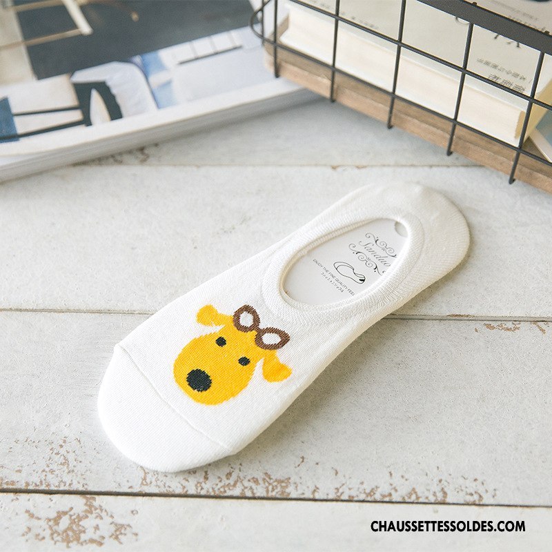 Chaussette Basse Femme Chaussettes En Coton Été Chaussette Basse Coupée Dessin Animé Le Nouveau Personnalité Gris